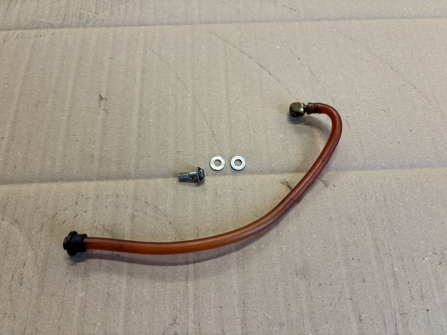 Tuyauterie d'huile 2 temps sortie réservoir + vis Kawasaki 125 KE - K1 - KS