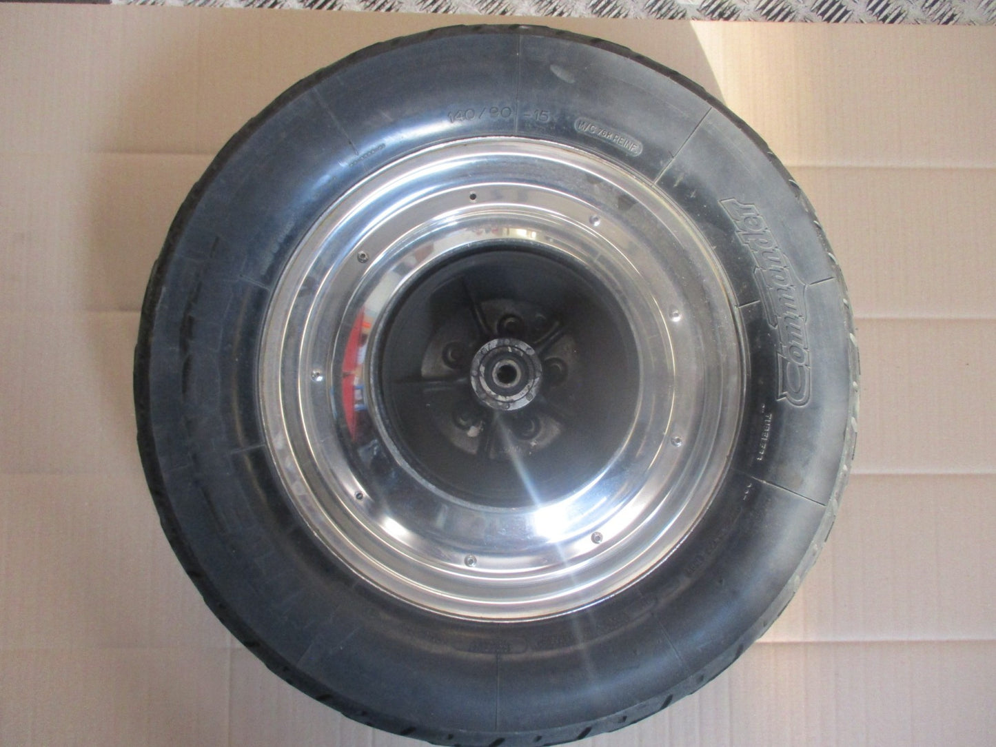 Roue arrière avec voile chromé pour Yamaha 535 XV Virago - 2YL