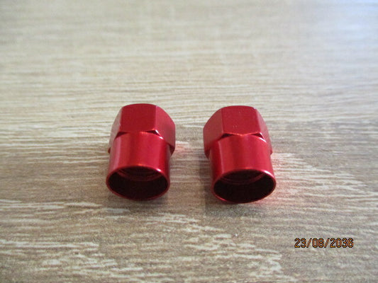 Bouchons de valve YAMAHA - Couleur rouge - Sigle sur fond noir - Quantité 2