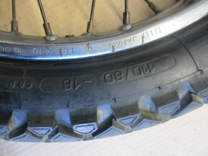 Roue arrière avec pneu MICHELIN T65 très peu roulé pour Honda 125 XLR - JD04