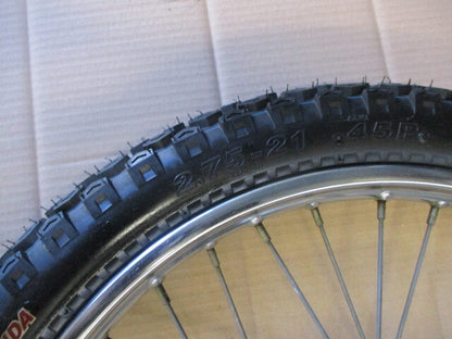 Roue avant  avec pneu peu roulé pour Yamaha 125 DTLC - 34X - 1HR - 57U