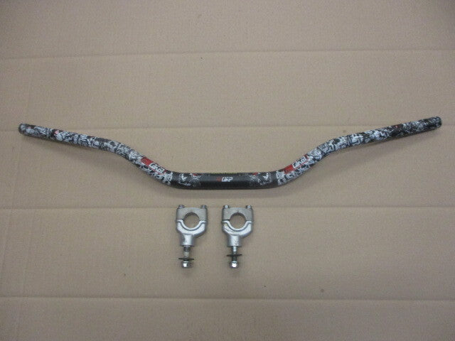 Guidon + support guidon 28mm pour café racer, scrambler, super motard