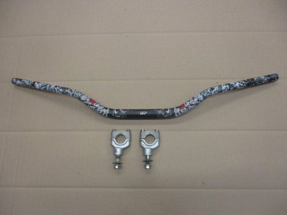 Guidon + support guidon 28mm pour café racer, scrambler, super motard