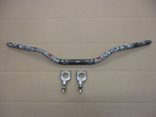 Guidon + support guidon 28mm pour café racer, scrambler, super motard