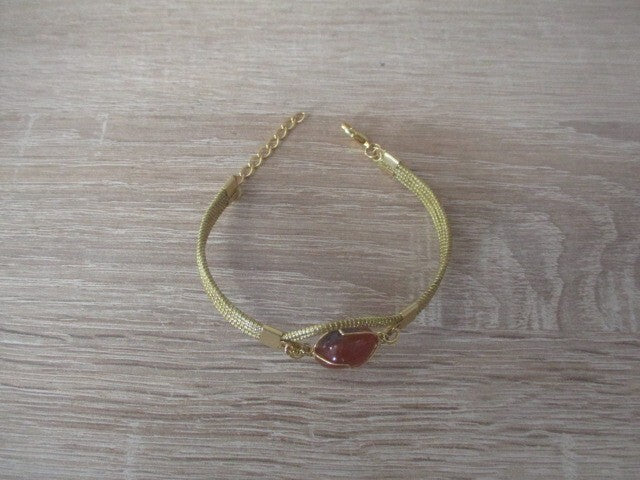 Bracelet "4 brins"  en or végétal de la réserve naturelle du Jalapao - Brésil