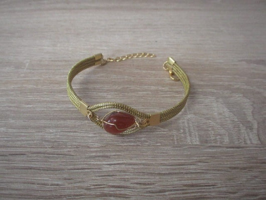 Bracelet "4 brins"  en or végétal de la réserve naturelle du Jalapao - Brésil
