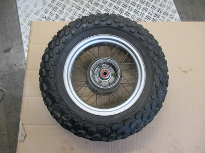Roue arrière pneu bon état Yamaha 125 TW - DE01 - Phase 1 - Tambour 110 mm