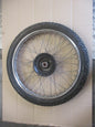 Roue avant - pneu METZELER très peu roulé Honda 125 XLR - JD04 - Frein à tambour