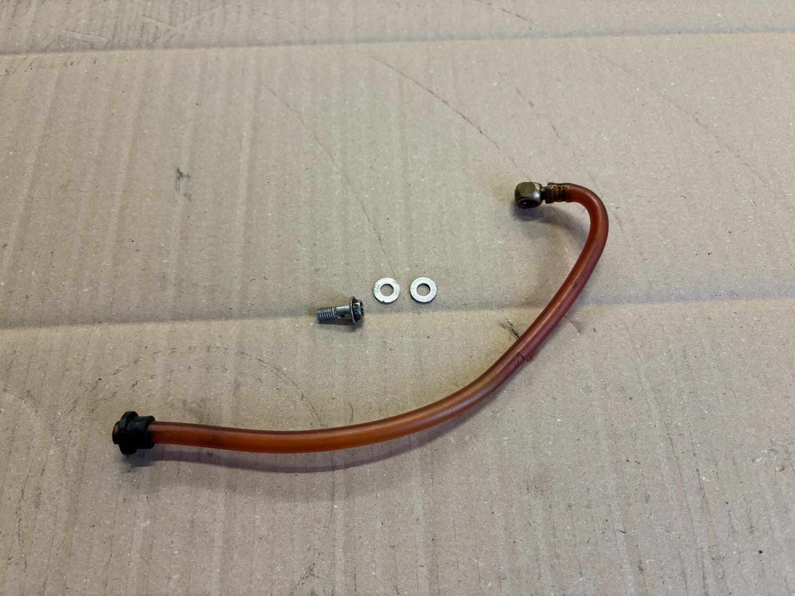 Tuyauterie d'huile 2 temps sortie réservoir + vis Kawasaki 125 KE - K1 - KS