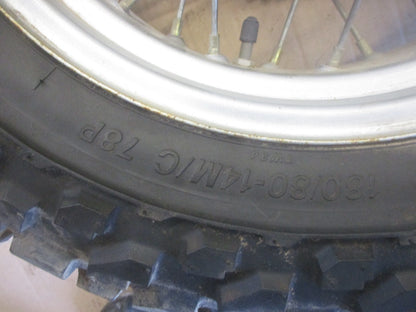 Roue arrière avec pneu bon état Yamaha 125 TW - DE01 - Phase 1 - Tambour 110 mm