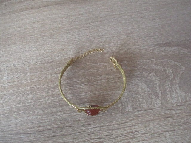 Bracelet "4 brins"  en or végétal de la réserve naturelle du Jalapao - Brésil