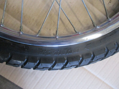Roue avant avec pneu Dunlop Trailmax très peu roulé Yamaha 125 DTLC - 10V