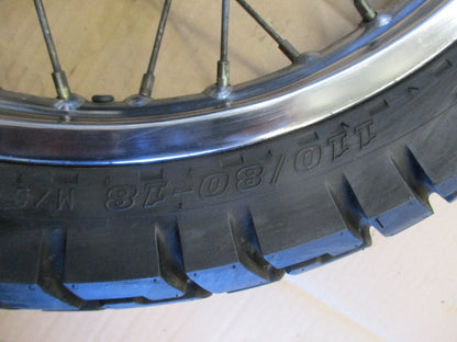 Roue arrière avec pneu très peu roulé pour Yamaha 125 DTMX - 2A8
