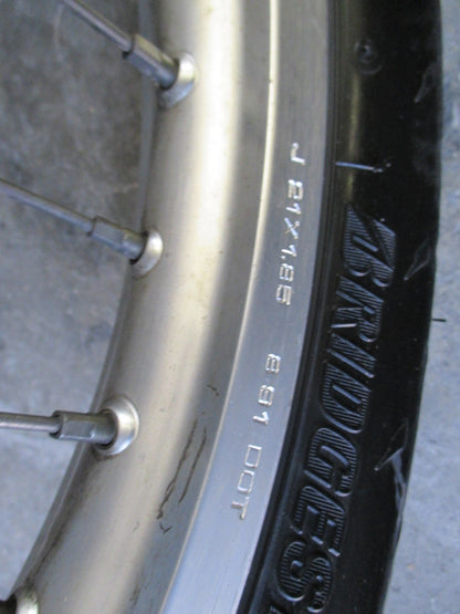 Roue avant 1.85 x 21 avec pneu BRIDGESTONE bon état pour Yamaha 660 XTZ - 3YF