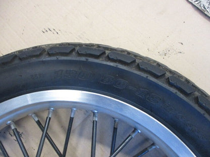 Roue avant avec pneu DUNLOP K180 bon état pour Yamaha 125 TW - DE01 - DE054