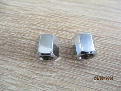 Bouchons de valve YAMAHA - Couleur chrome - Sigle sur fond bleu - Quantité 2