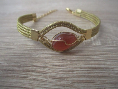 Bracelet "4 brins"  en or végétal de la réserve naturelle du Jalapao - Brésil
