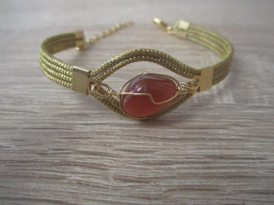 Bracelet "4 brins"  en or végétal de la réserve naturelle du Jalapao - Brésil