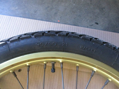 Roue avant avec pneu bon état Yamaha 600 XT Ténéré - 43F - 34L - 55W - 1VJ - 2KF