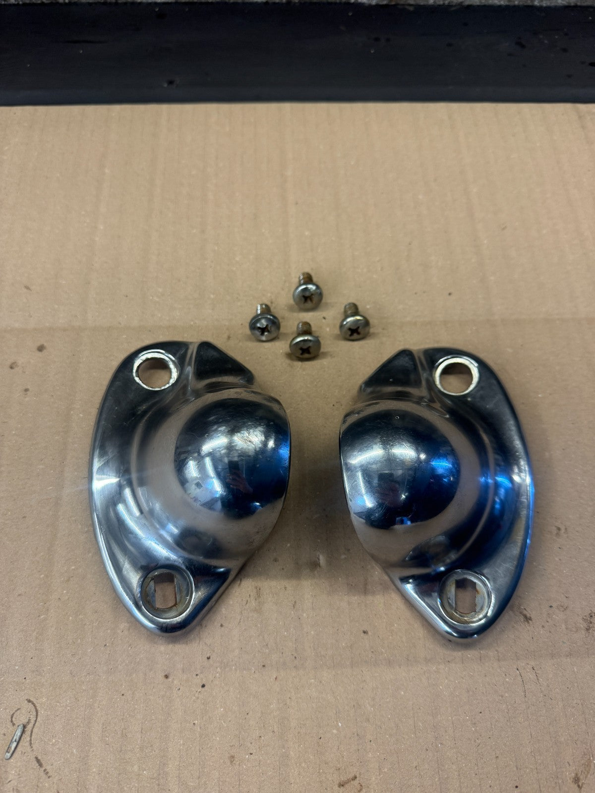 Caches enjoliveurs amortisseurs arrière + vis pour Yamaha 535 XV Virago - 2YL