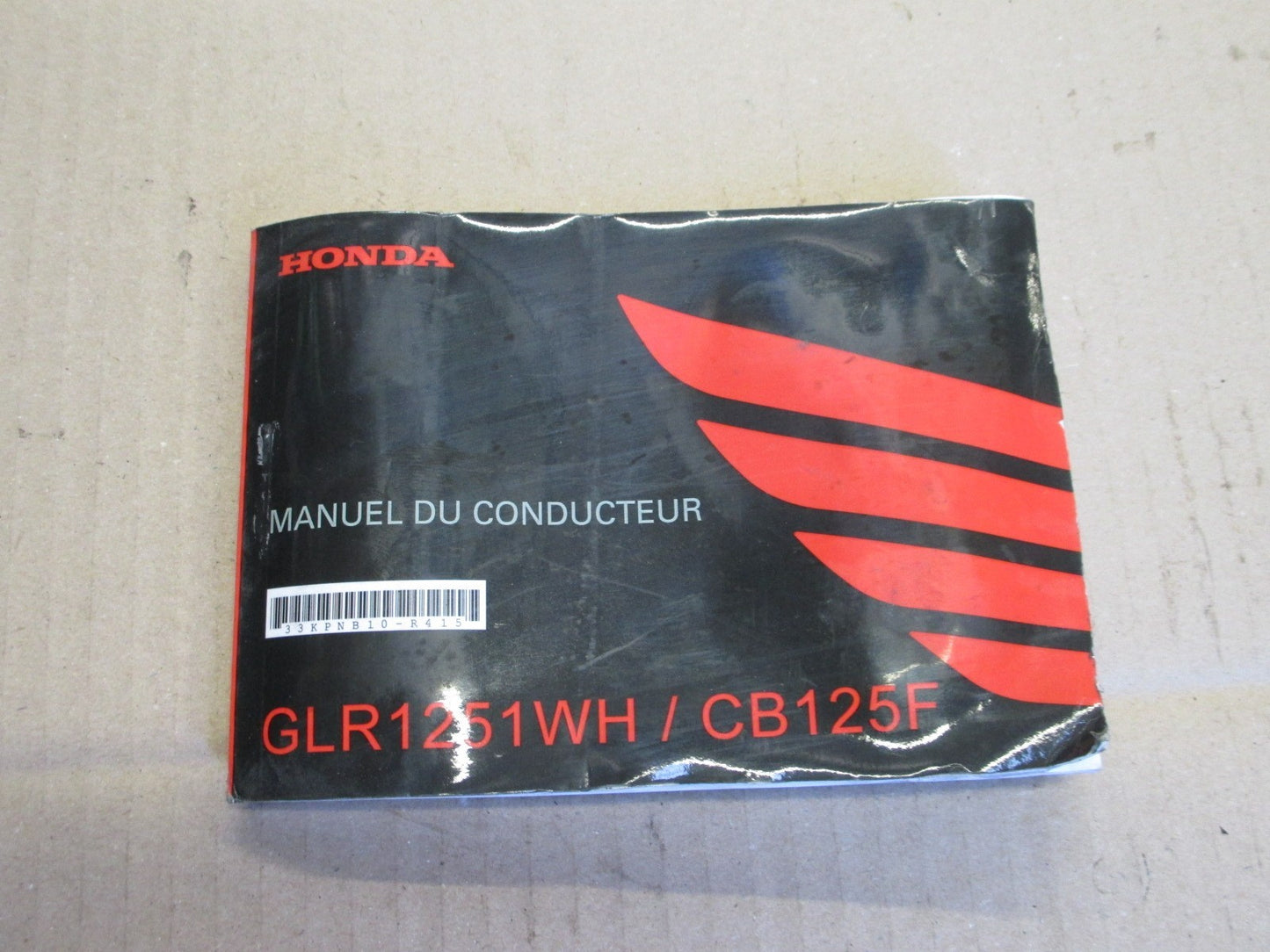 Manuel du conducteur pour Honda 125 CBF - JC74