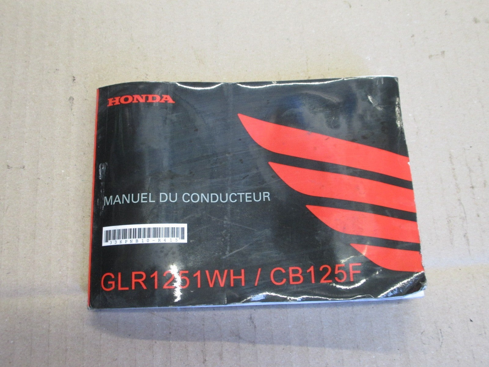 Manuel du conducteur pour Honda 125 CBF - JC74