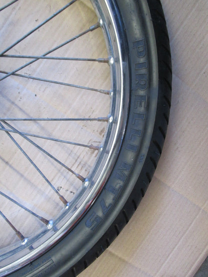 Roue avant avec pneu PIRELLI MT75 très peu roulé pour Yamaha 125 DTR - DTRE