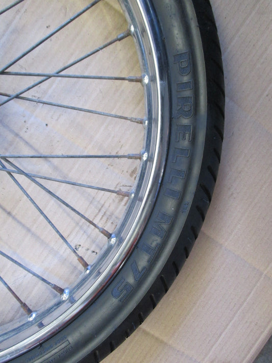 Roue avant avec pneu PIRELLI MT75 très peu roulé pour Yamaha 125 DTR - DTRE