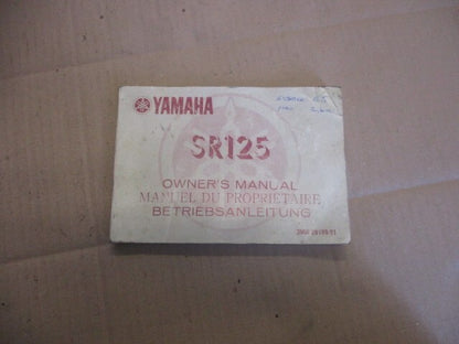 Manuel du propriétaire pour Yamaha 125 SR - 10F