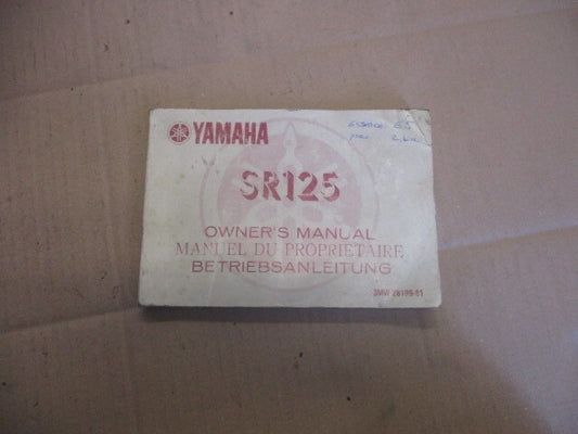 Manuel du propriétaire pour Yamaha 125 SR - 10F