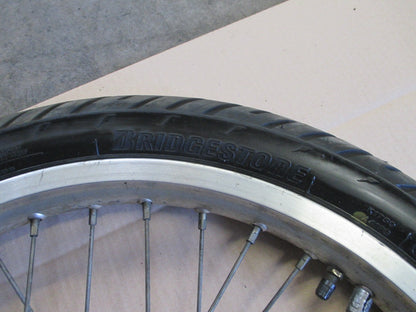 Roue arrière 2.75 x 17 avec pneu BRIDGESTONE bon état pour Yamaha 660 XTZ - 3YF