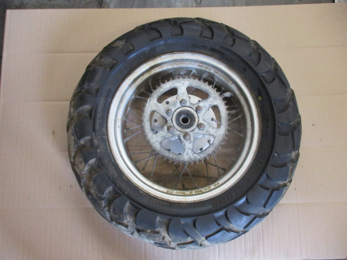 Roue arrière Yamaha 125 TW - DE054 - Phase 2 - Tambour 130 mm