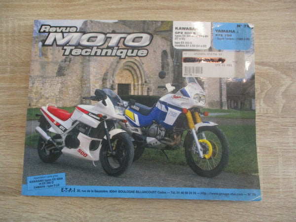 Revue technique - Kawasaki GPZ 500 - Yamaha 750 XTZ